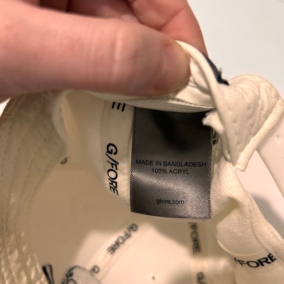 G/FORE Mens Skull Golf Snapback Hat Adjustable Cap Crossbones White Navy Outdoor - Picture 9 of 9